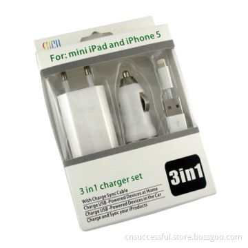 New 3 in 1 Charger Set for iPhone5 in High Quality